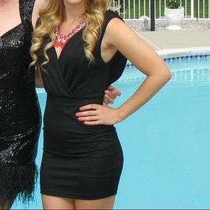 Windsor Black Mini Low Back Dress